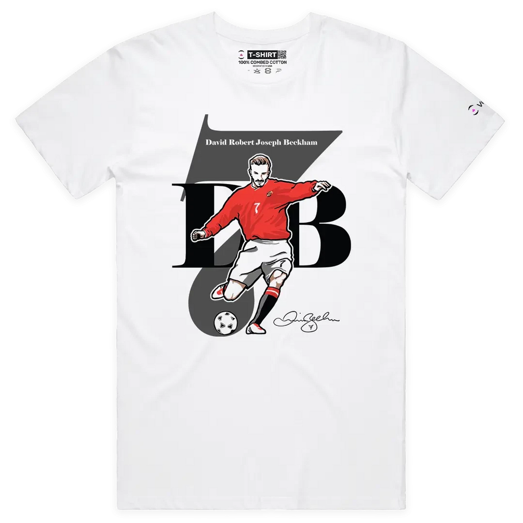 VOICEART Vintage Sir David Beckham Sport Graphic Premium T-Shirt for Soccer Fans