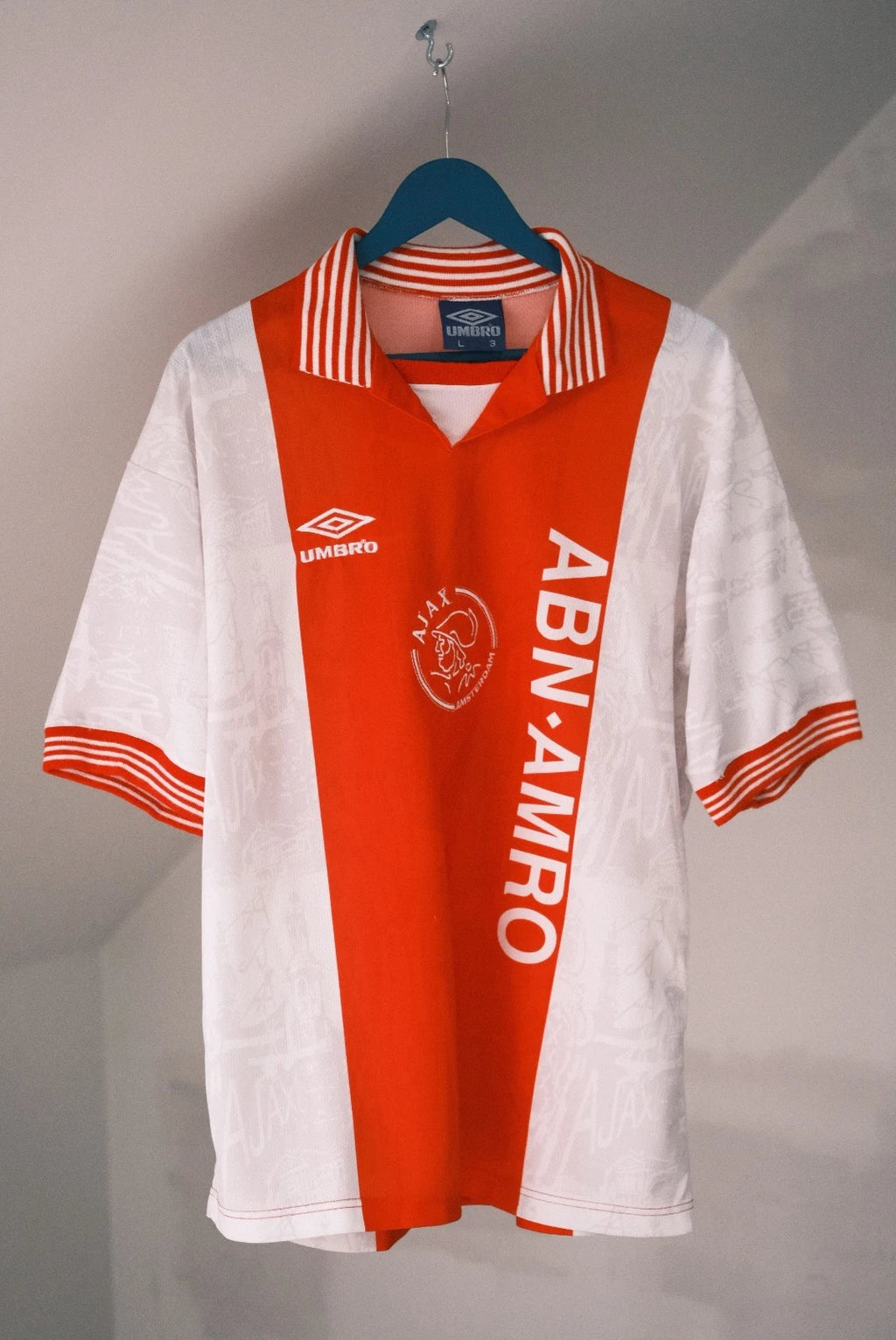 Ajax 1991-1993 Umbro Vintage Rare Men's Red Home Football Jersey #9 Size L