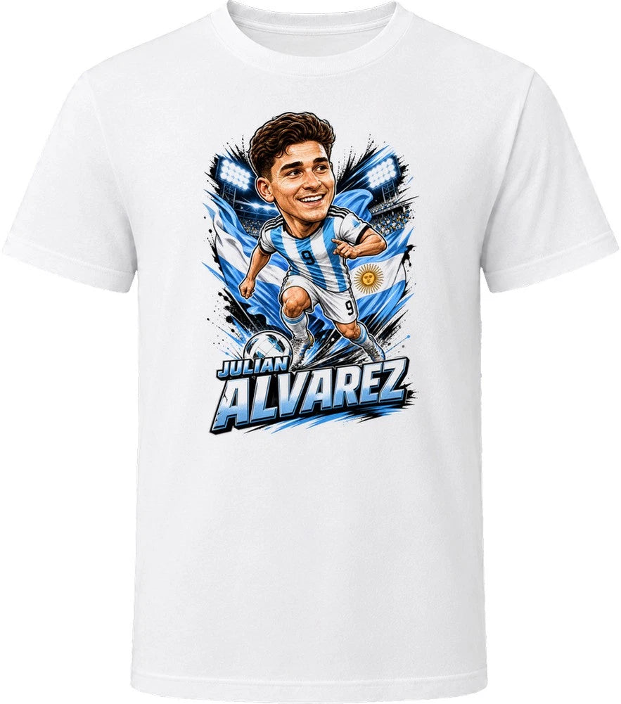 Julian Alvarez, Argentina Caricature Soccer 2026 T Shirt