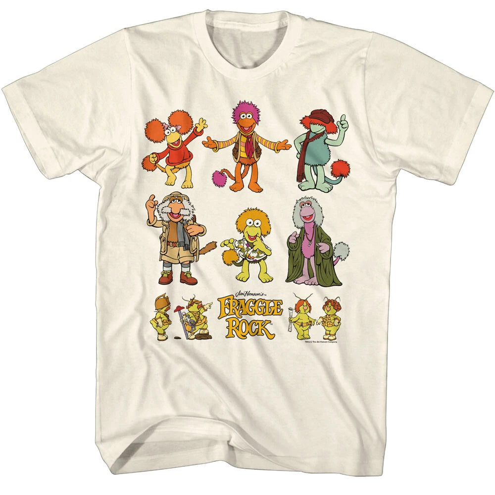 Fraggle Rock Jim Henson 80's Multiple Character Personalites Men's T Shirt