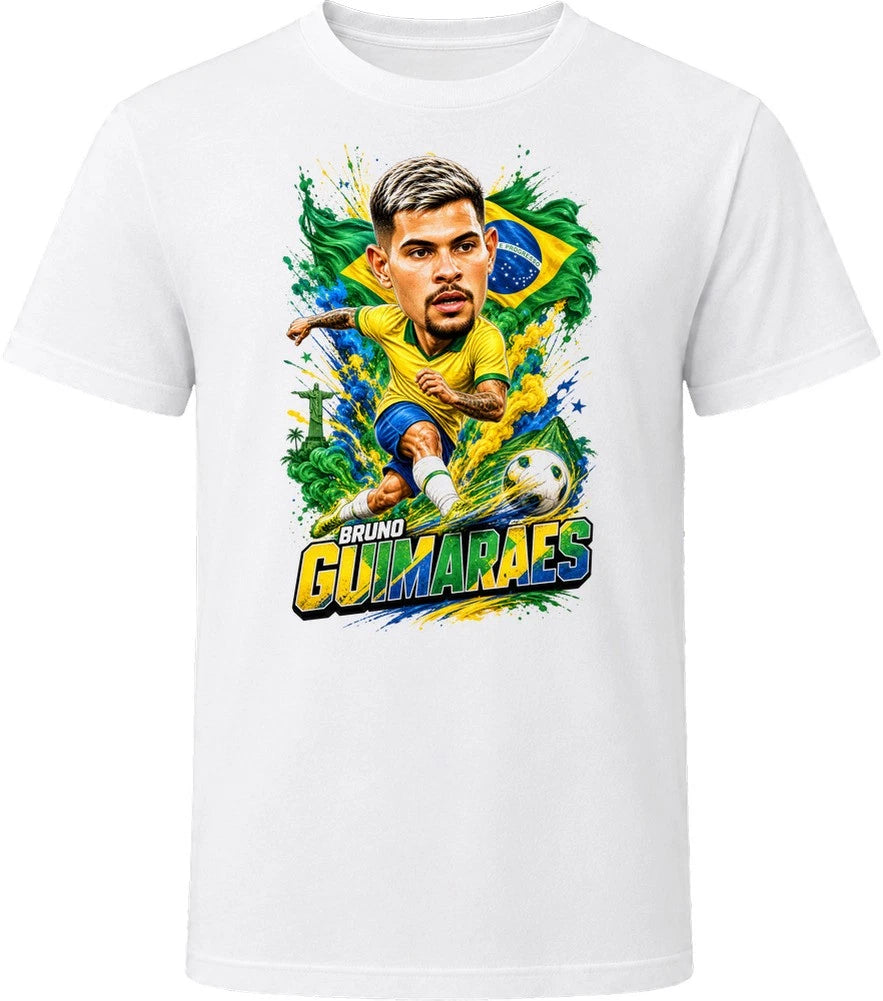 Bruno Guimaraes Brazil Soccer Caricature 2026 World Cup T Shirt