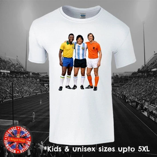 Pele Diego Maradona Johan Cruyff Football Legends T-shirt World Cup 2026