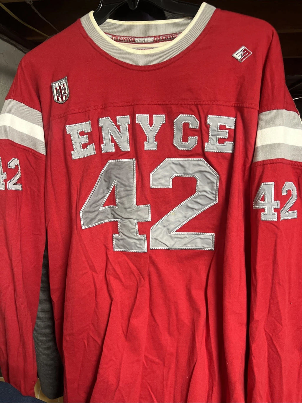 Vintage EYNC RUGBY Y2K SHIRT #42 Skate Grunge Spellout Long Sleeve Mens Size XXL