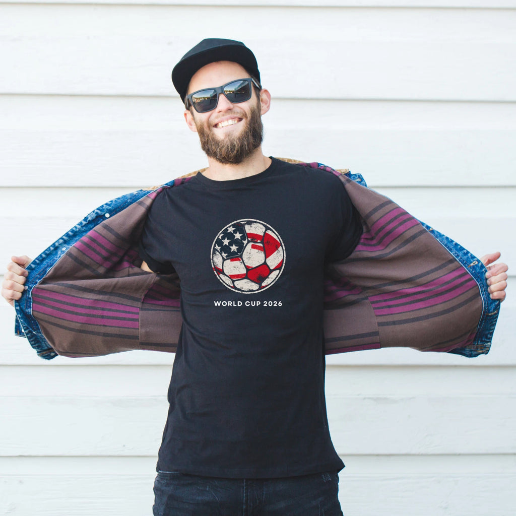 Flag USA Ball America Apparel Collection for Soccer Fans 2026 Unisex  T-Shirt