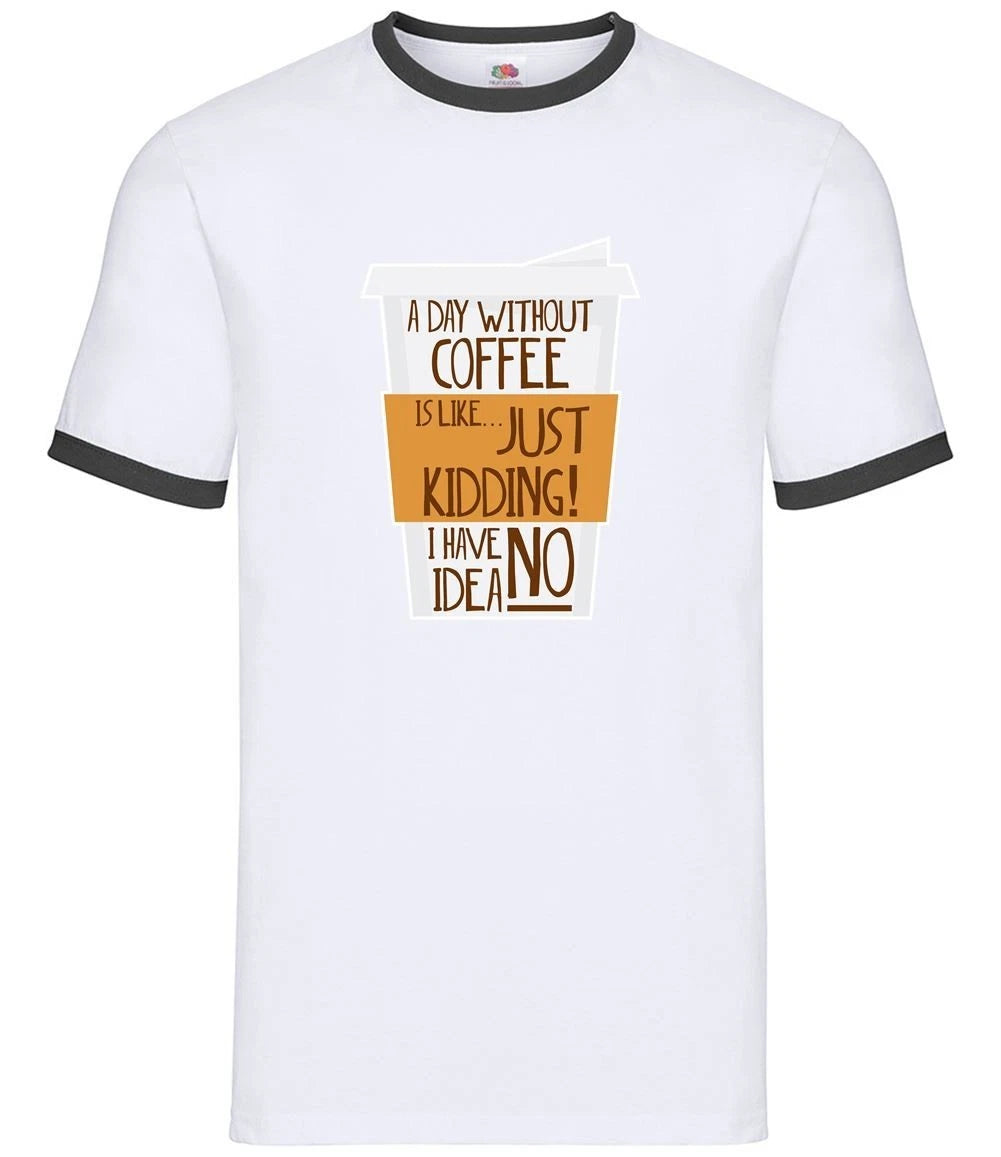 A Day Without Coffee - Mens Ringer - Latte Macchiato Americano Espresso