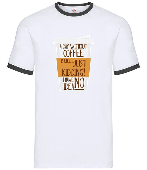 A Day Without Coffee - Mens Ringer - Latte Macchiato Americano Espresso