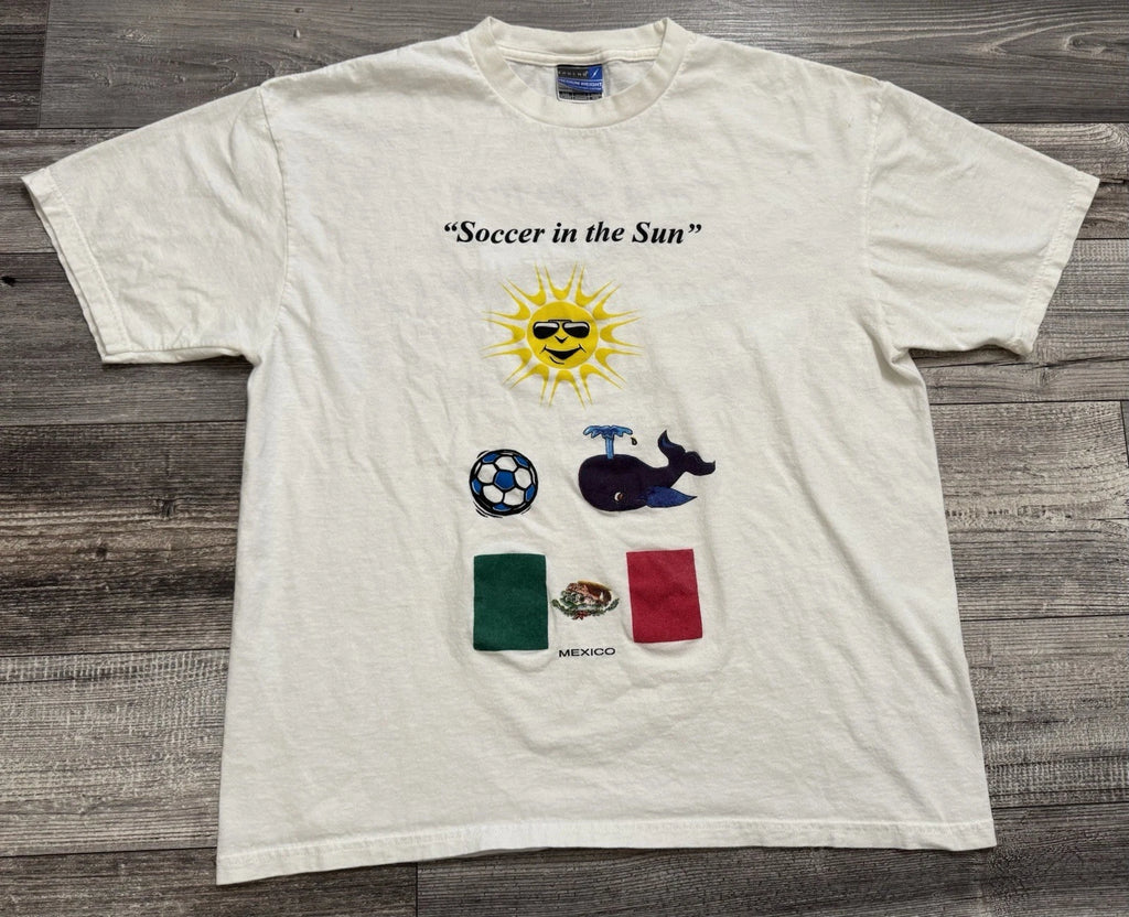 Vintage Mexico x Veterans Cup “Soccer In The Sun” Shirt Mens XL 2002 Sports Tee