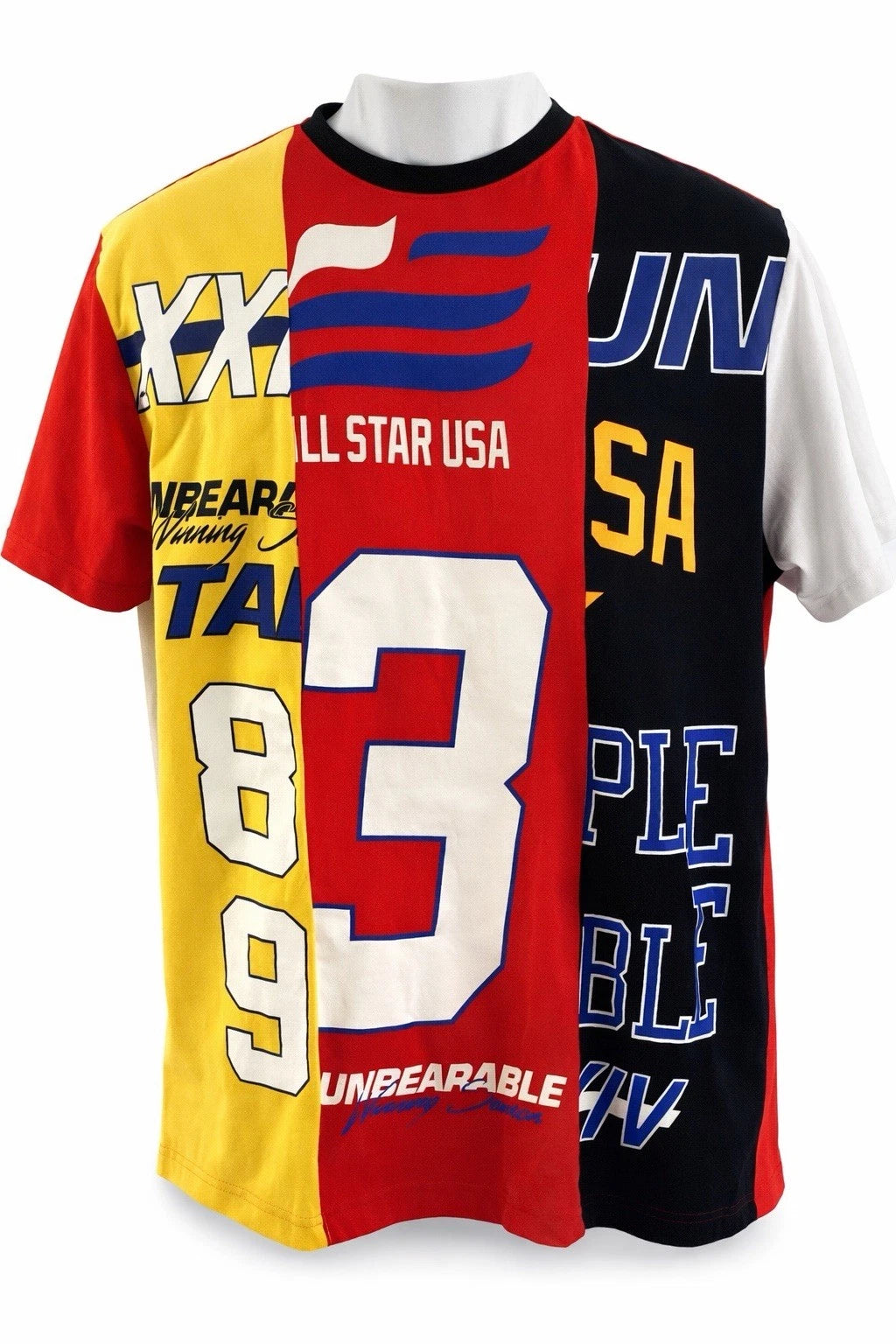 Seven Souls Patchwork Graphic T-Shirt Men’s M Multi Color Block All Star USA