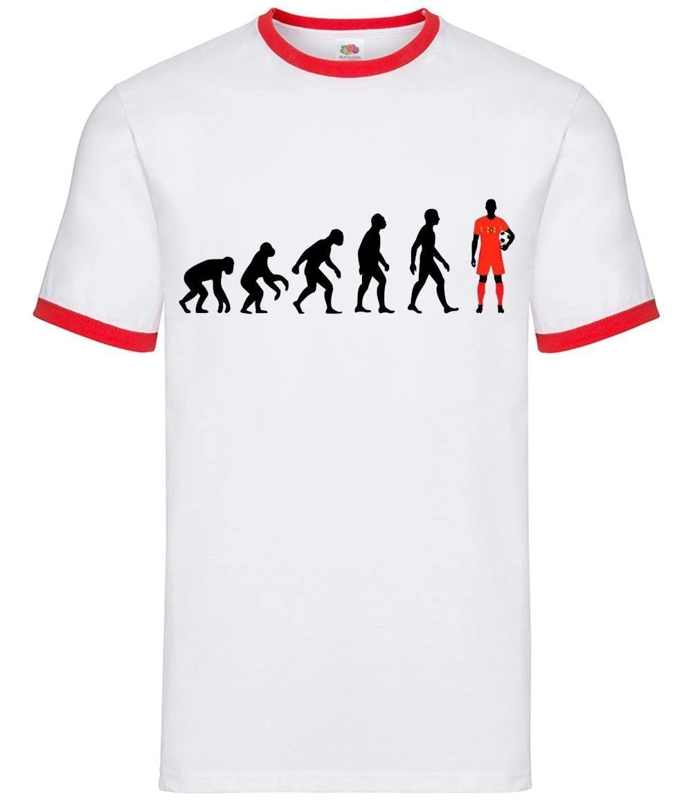 Evolution of man Belgium - Mens Ringer - belgium Football Team Merch Fan Love
