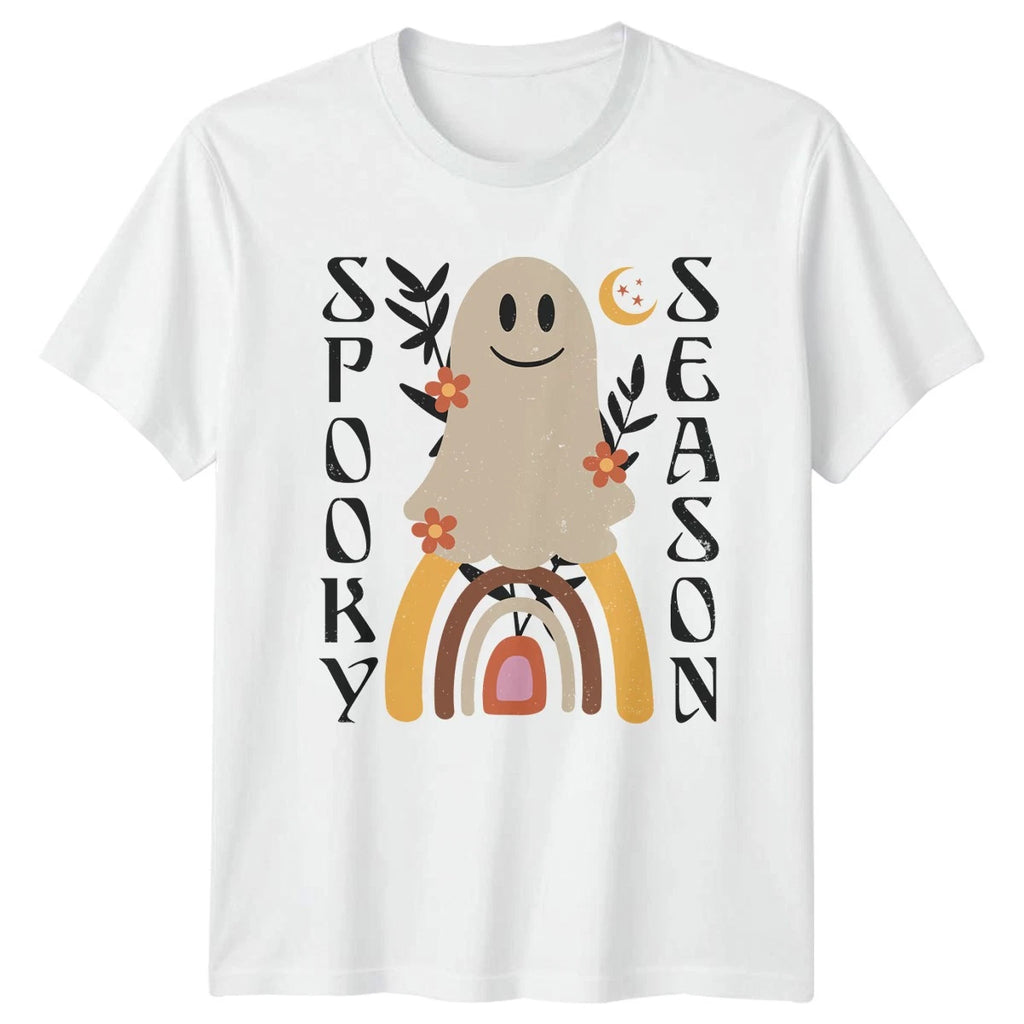 Spooky Season Womens T-Shirt Boho Halloween Halloween 2026 Gift For Her