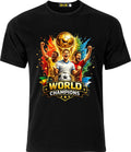 World Champions England Football  Soccer Fan round Neck Short Sleeve  T shirt