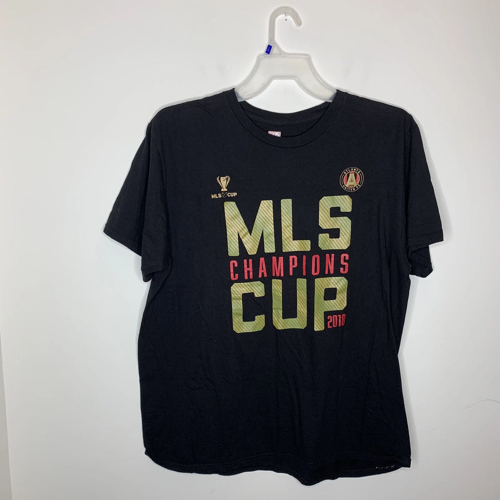 Mens XL Black MLS Cup 2018 Champions Atlanta United FC Short Sleeve Shirt