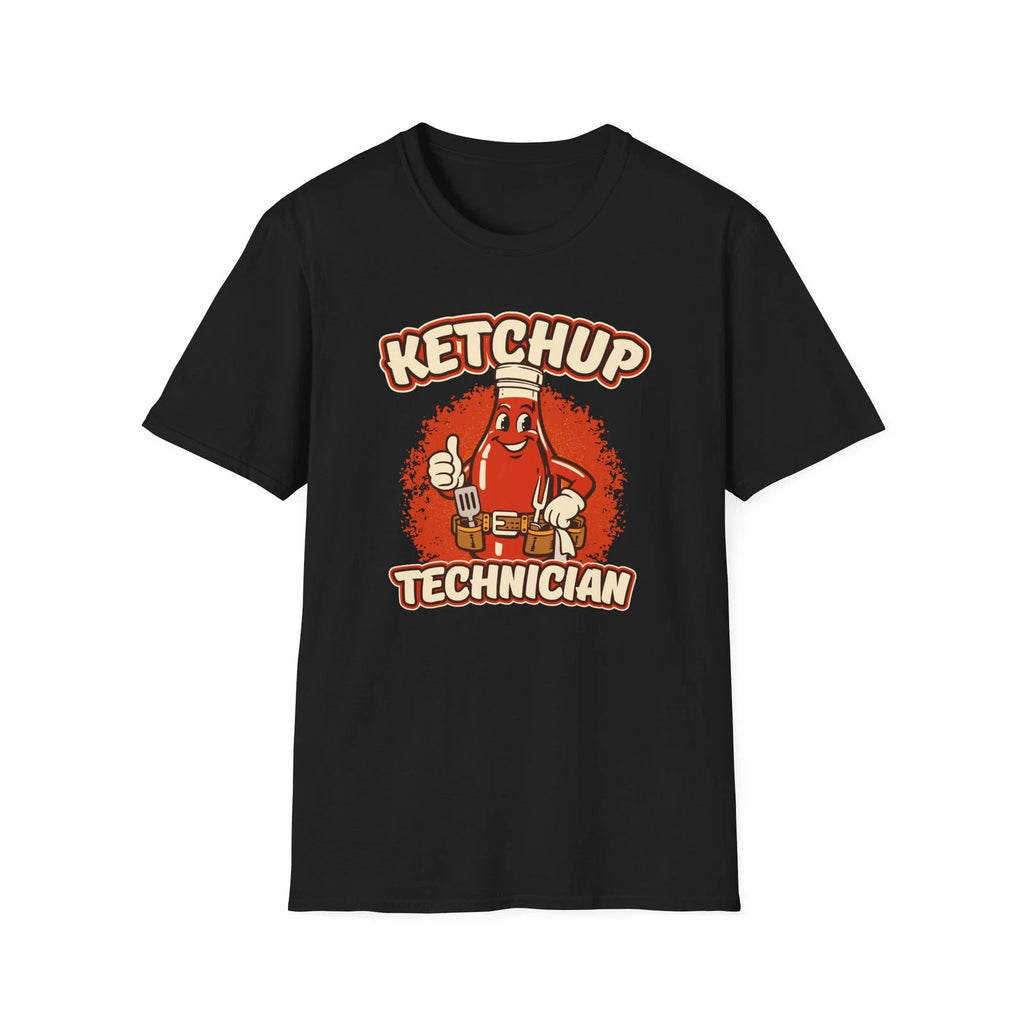 Ketchup Technician T-Shirt | Funny Condiment Grilling Tee | BBQ Dad Joke
