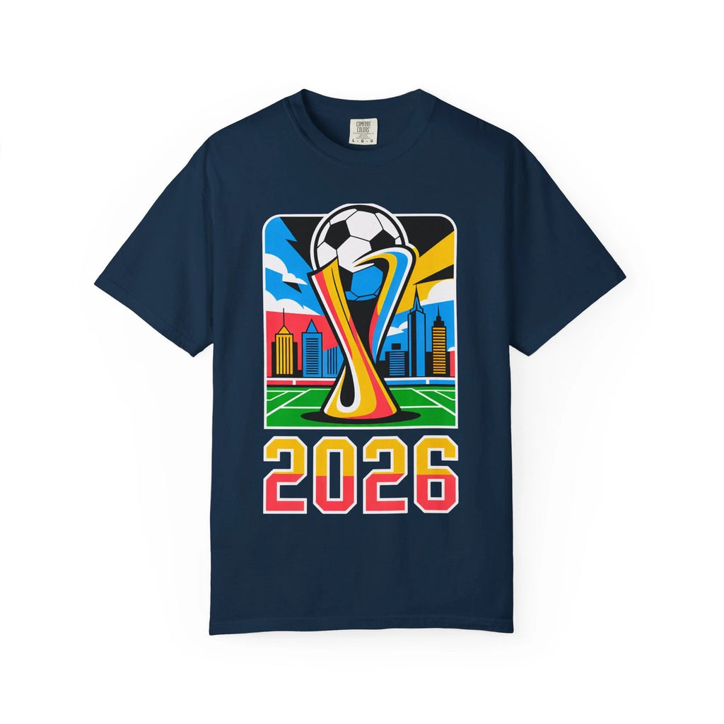 2026 Soccer Trophy T-Shirt World Cup Stadium Graphic Heavyweight Fan Casual Tee