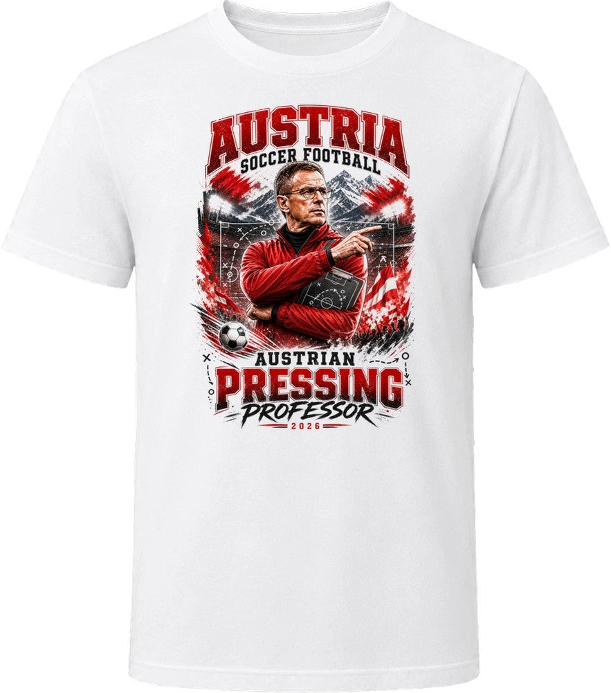 Austria Soccer Football Coach Austrian Pressing Professor T Shirt