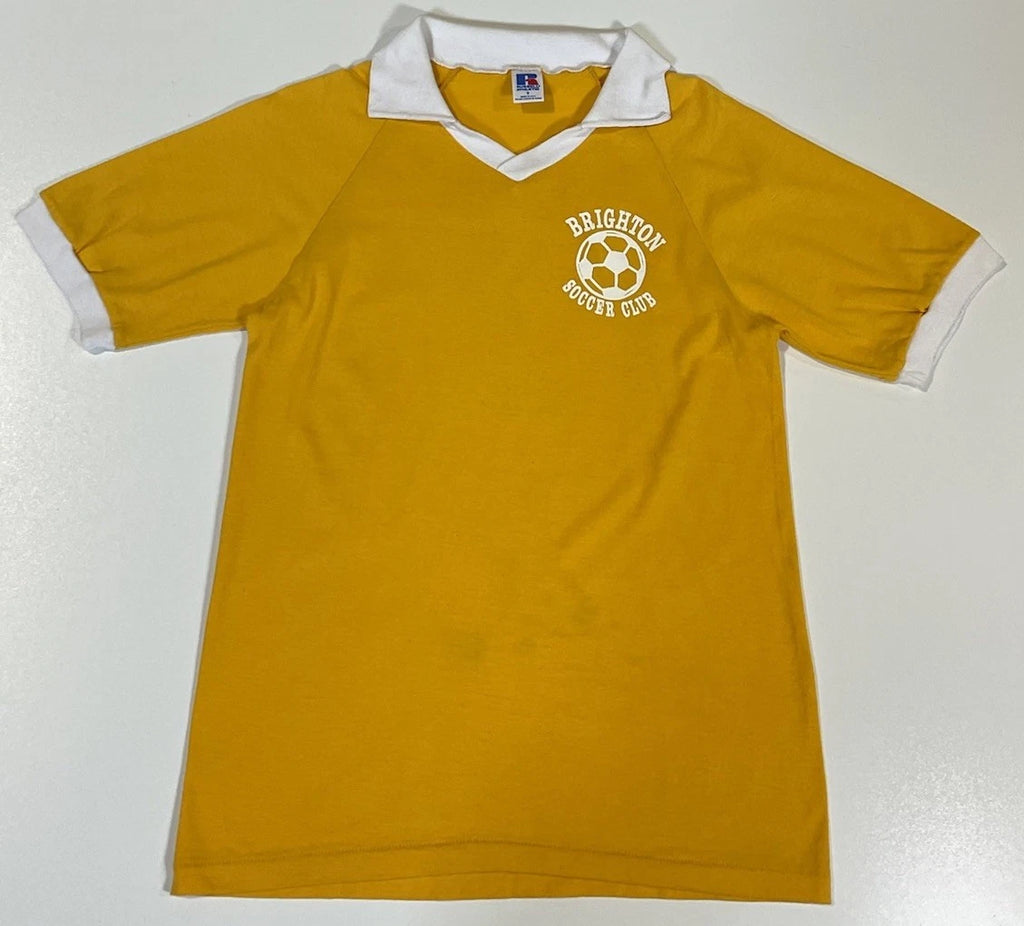 Vintage Brighton Soccer Club Collared Jersey Shirt Sz S Russell Athletic USA 90s
