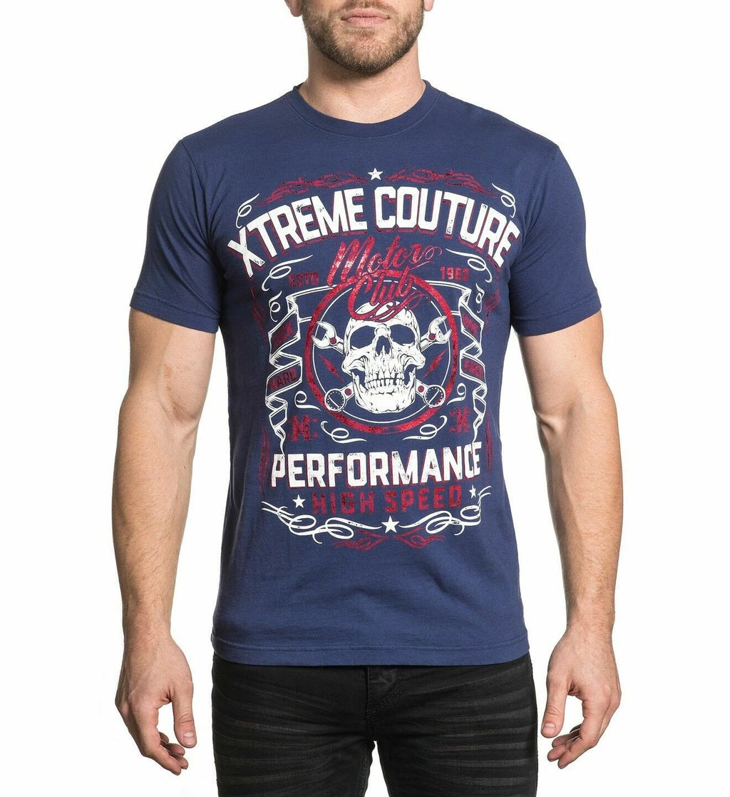 XTREME COUTURE by AFFLICTION Men's T-Shirt MOTOR CLUB Skulls Biker MMA