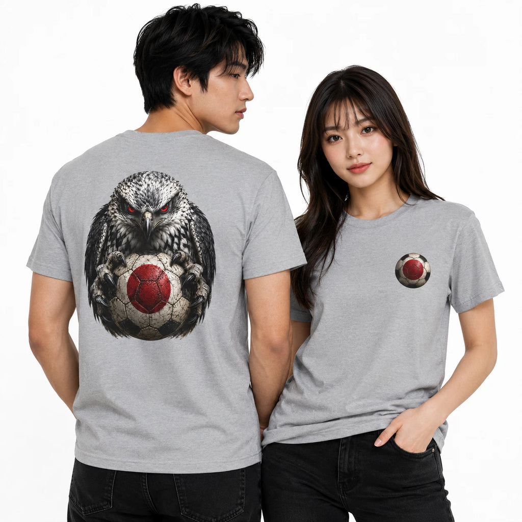 Japan Soccer T Shirt Samurai Hawk Japanese Football Fan Graphic Unisex Tee