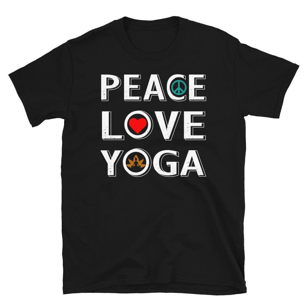 Peace & Love & Yoga Funny YOGA Peace Summer Namaste T-Shirt