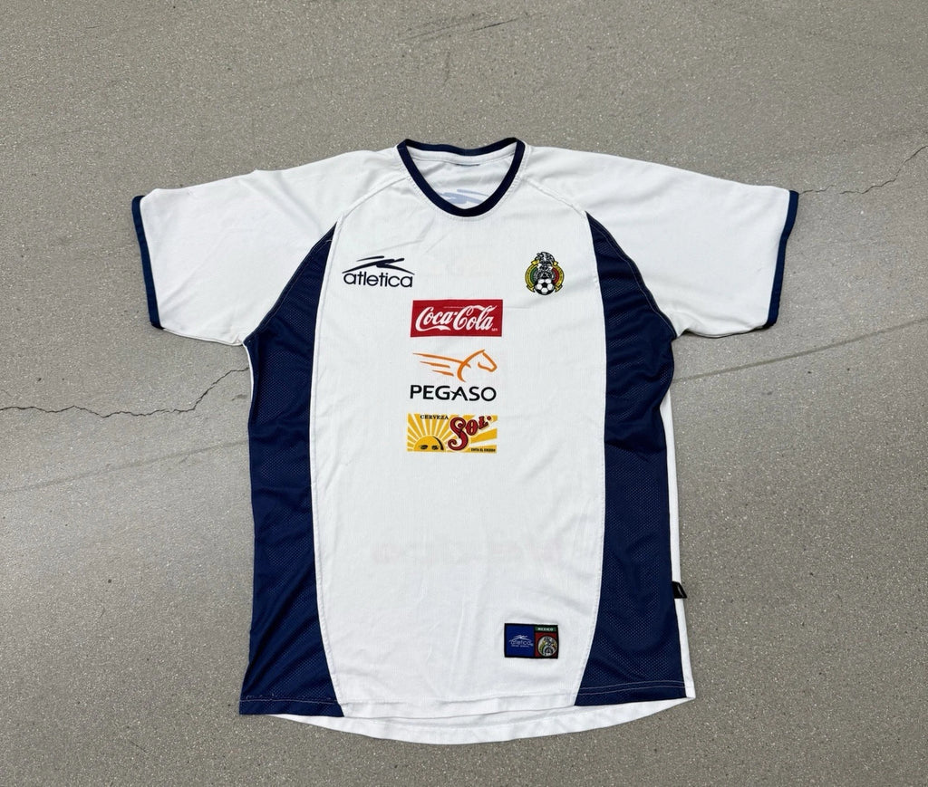 Vintage 2002 Mexico Atletica Retro White Soccer Jersey Men’s Large