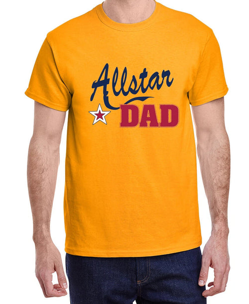 Allstar Dad Baseball Football Soccer T-shirt Mens Graphic Tee Fathers Gifts