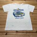 Vintage 1989 SkyDome Toronto Canada Stadium Graphic Souvenir T-Shirt - Large