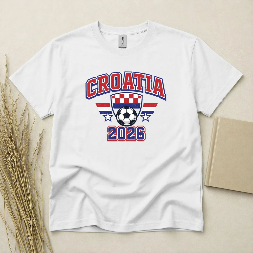 Croatia 2026 Football Fan T Shirt Soccer Supporters Gildan Cotton Family Top