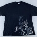 Vtg Y2K FUKIT Shirt Mens XL Black Live Life Graphic Tee Streetwear