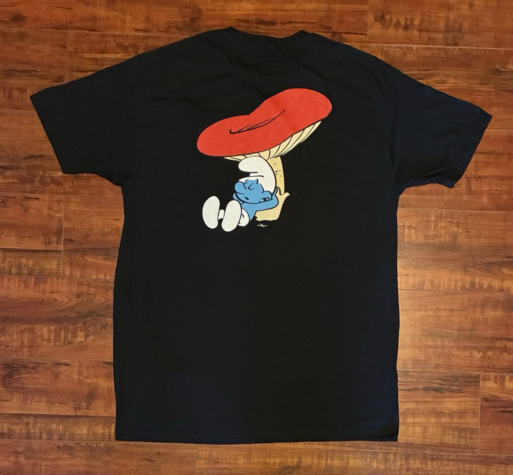 Rare 2020 Official Smurfs Lazy Smurf Mushroom Shirt Sz Xl