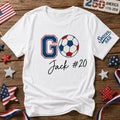 Custom Soccer Dad Mom Shirt, Personalized Soccer Ball Shirt with Name and Number
