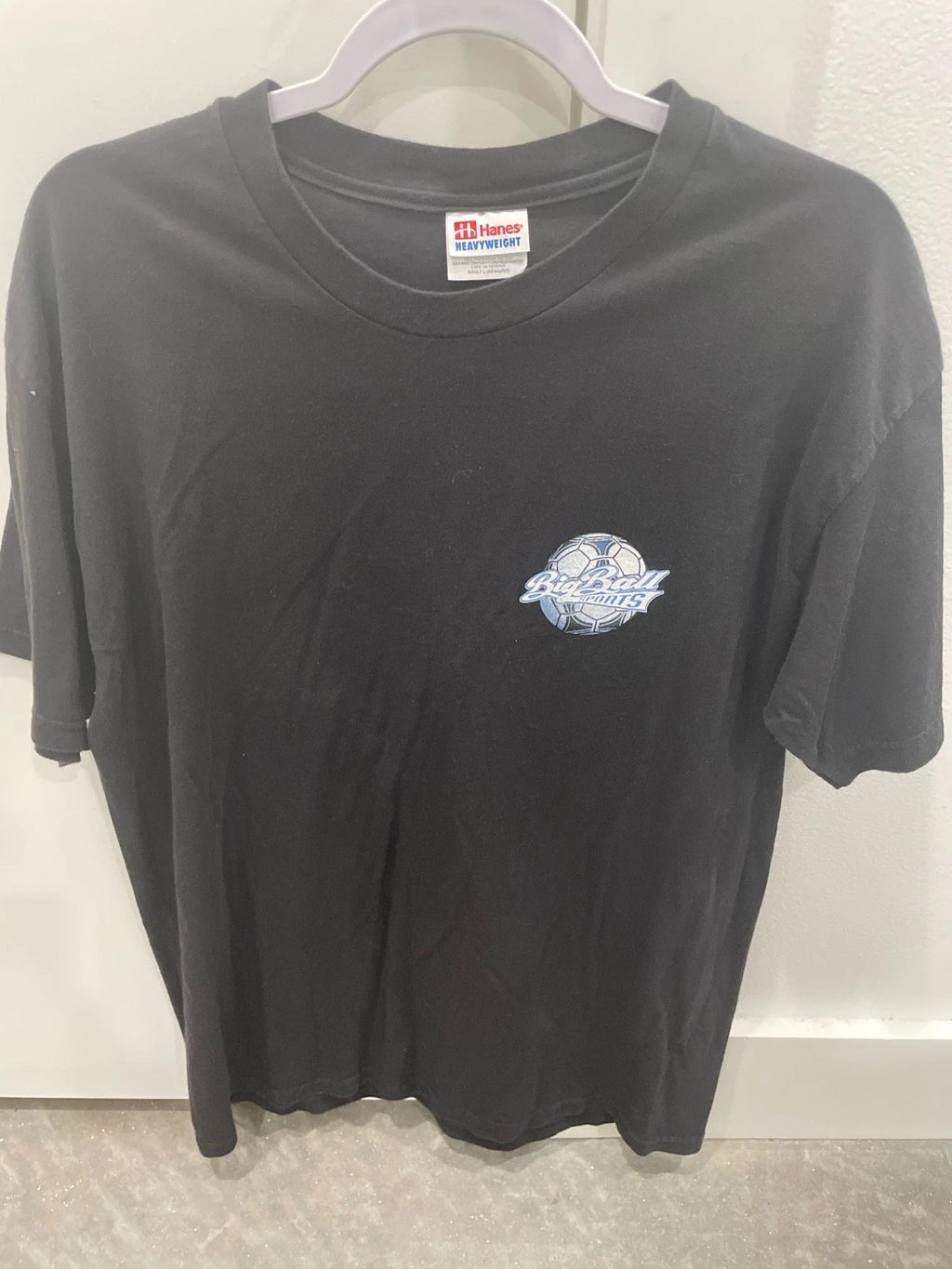 Vintage Soccer Graphic T Shirt Hanes Heavyweight Ticket For Life Black Large