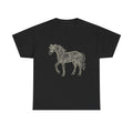 Intricate Paisley Horse Tee | Line Art Style Boho Western Horse Shirt KP Design