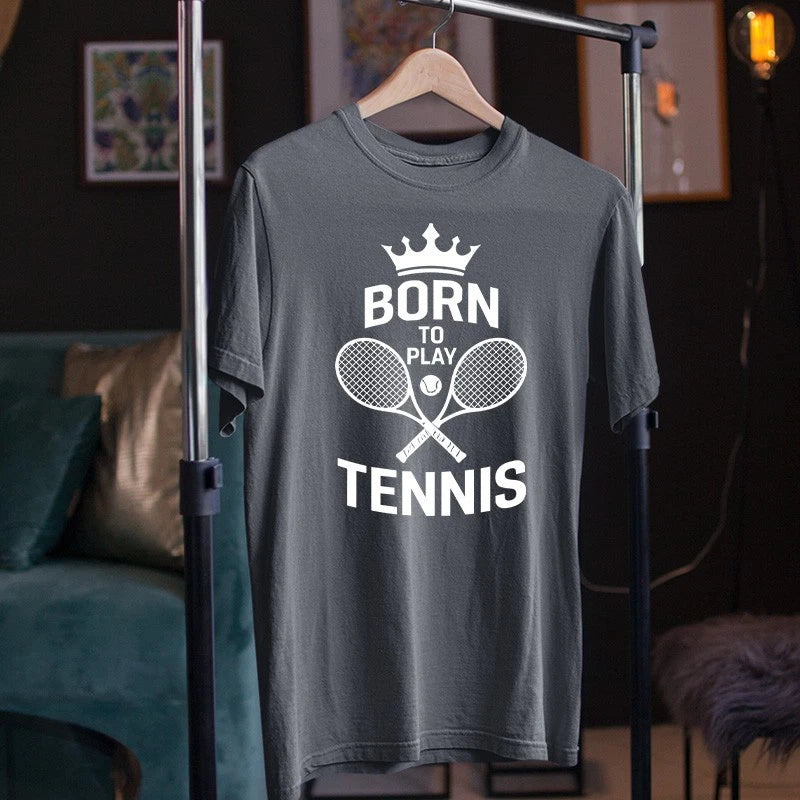 Born To Play Tennis T-Shirt Royal Tennis Racket Sports Passion Player Gift