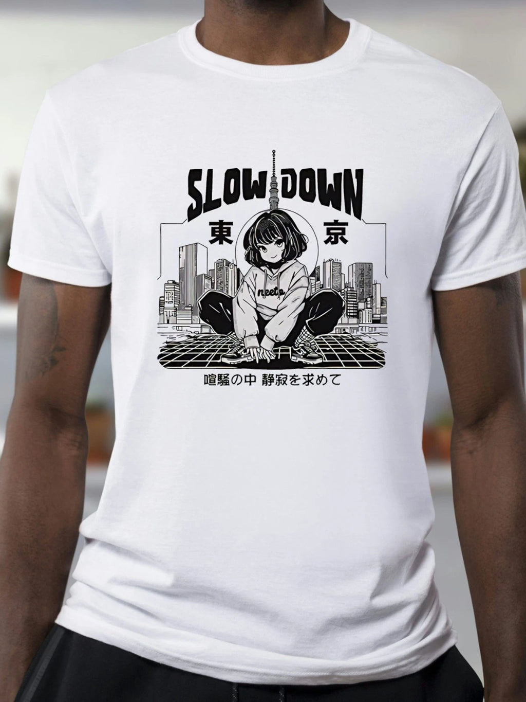 Cute Trendy Japanese T-Shirt "slowdown tokyo" Unisex