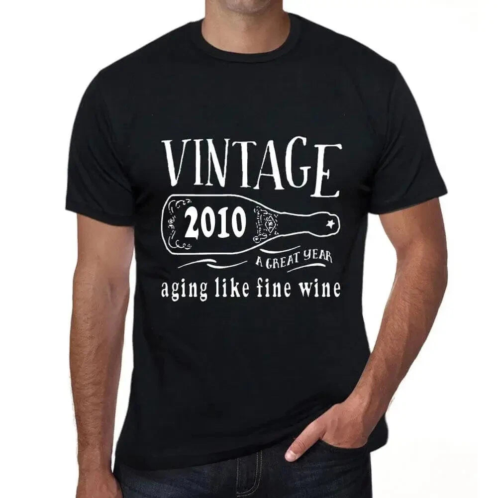 Men's Graphic T-Shirt Aging Like A Fine Wine 2010 14th Birthday Anniversary 14