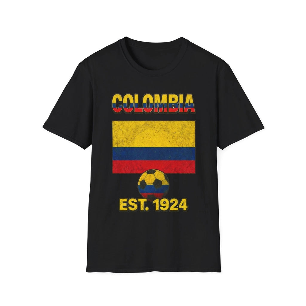 Colombia Flag Futbol Soccer T-Shirt | Nations Heritage Collection | Vintage