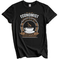 Economist Fueled By Coffee Funny Graphic T-Shirt