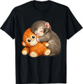 Punch The Monkey Cuddling Stuffed Animal Meme Viral Internet T-Shirt