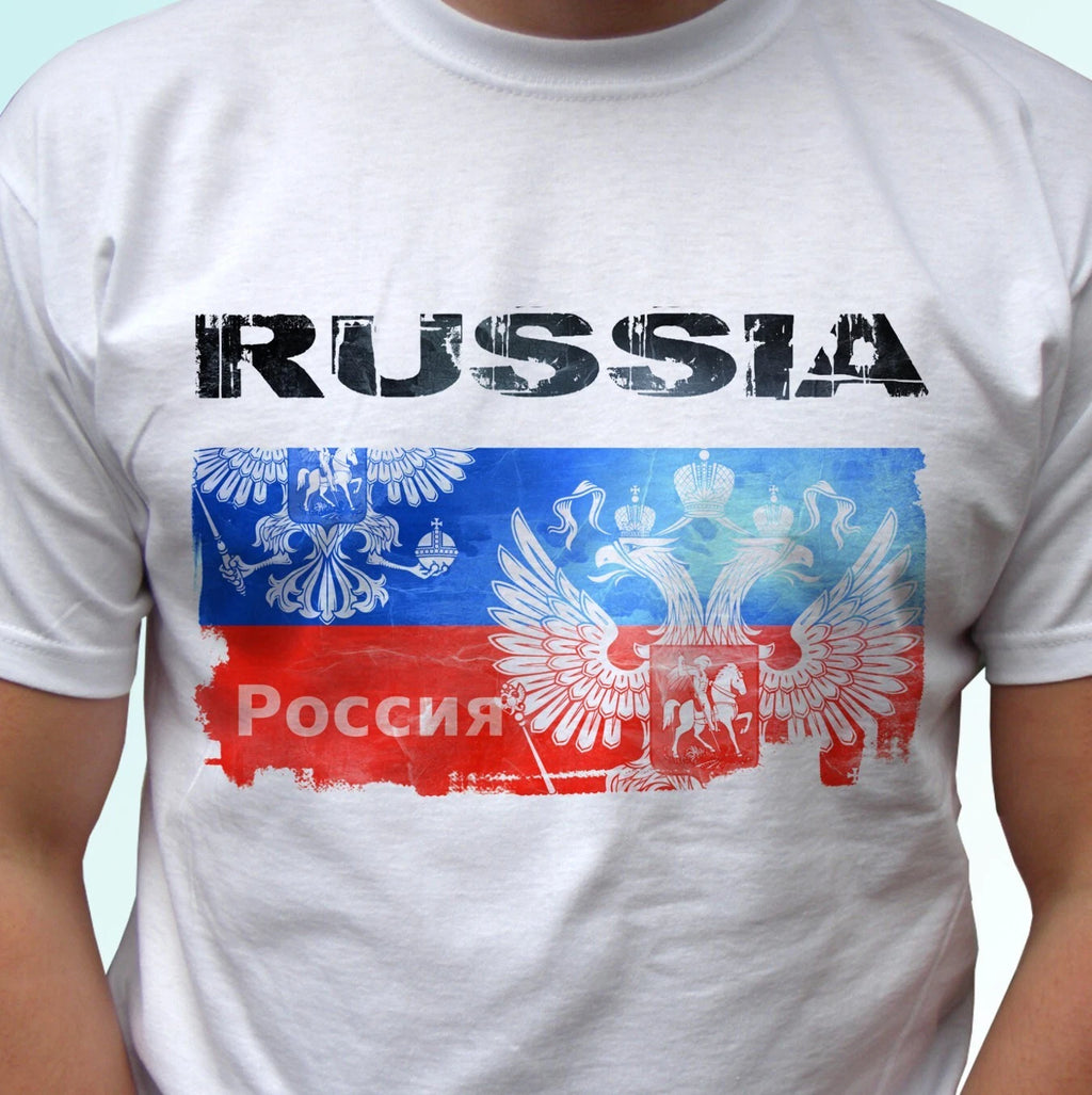 Russia t shirt flag top gift modern tee art design mens womens kids sizes