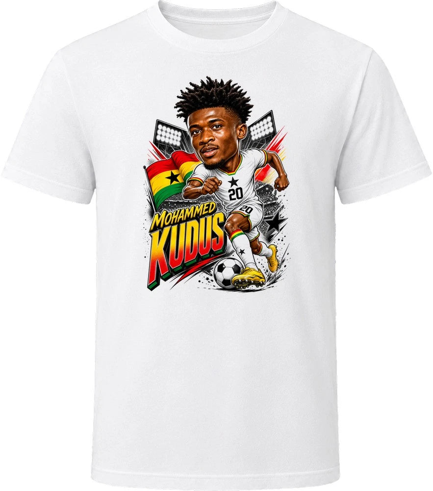 Mohammed Kudus, Ghana Caricature Soccer 2026 T Shirt
