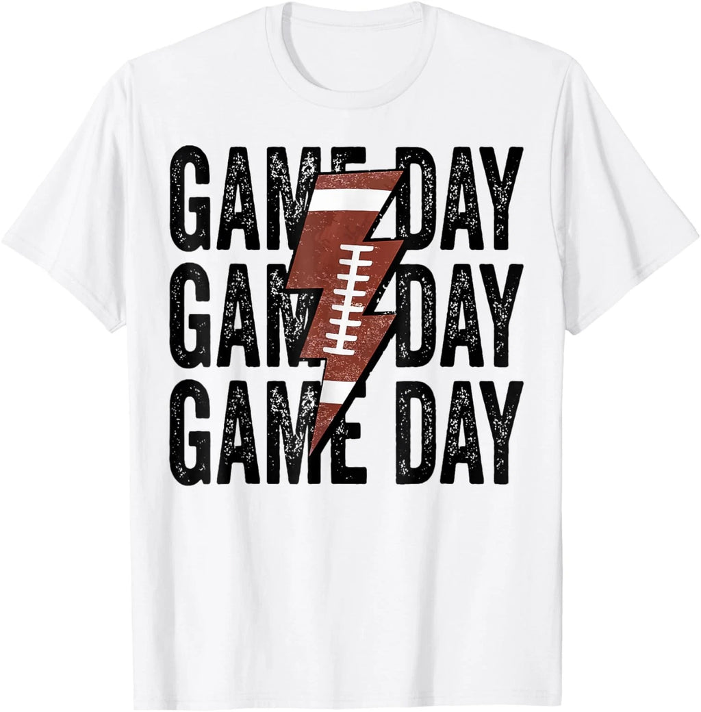 Game Day Football Lightning Bolt Funny Team Unisex T-Shirt
