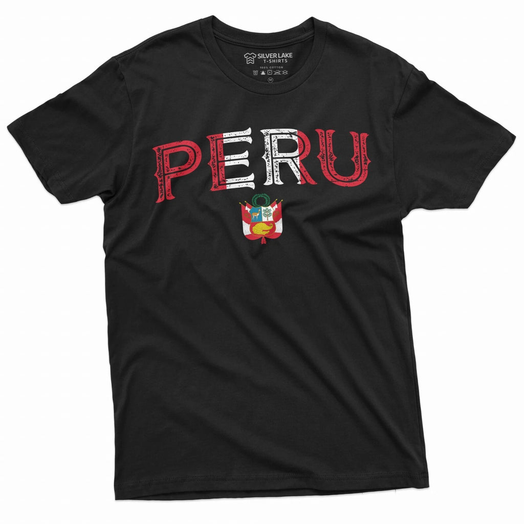 Peru T-shirt RepÃºblica del PerÃº Tee Shirt Peruvian Flag Coat of Arms Shirt