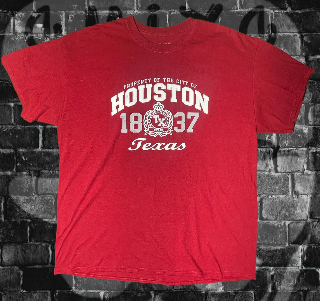 Houston Texas NCAA Football USA Mens Vintage Tshirt XL Graphic Print Vintage Y2K