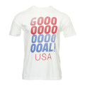 Adidas Mens XL Graphic T-Shirt White Soccer GOOO GOAL USA Print Cotton Tee