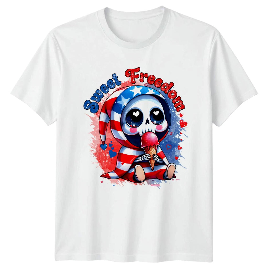 Sweet Freedom T-Shirt Cute Grim Reaper Patriotic Fourth Of July Gift