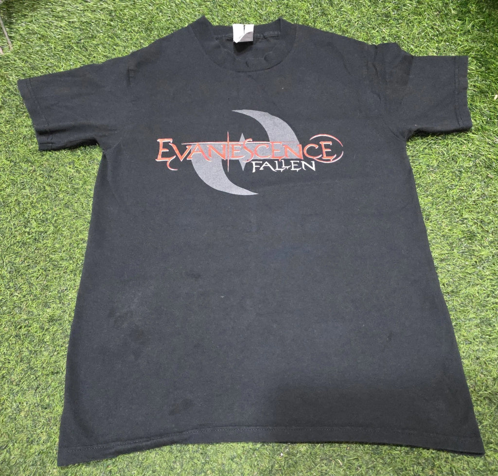 RARE Vintage Evanescence Fallen usa Tour 2004 Band T Shirt Y2K Nu Metal Size S