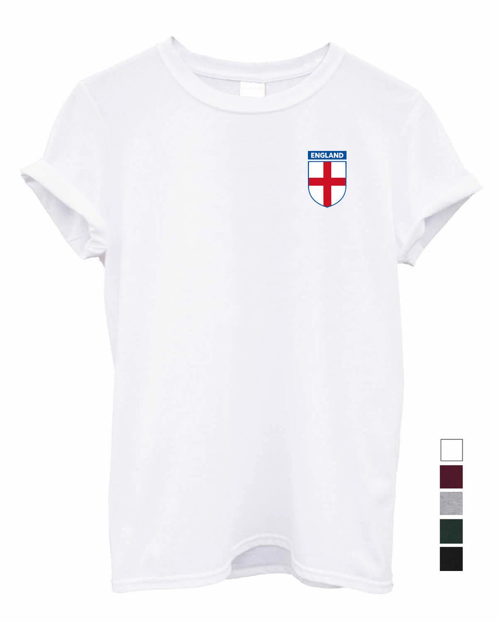 ENGLAND Team Crest Crew neck Tshirt Support your Country football rugby cricket