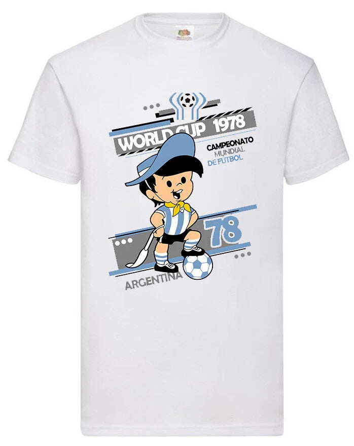 Argentina 78 Classic Retro Football Soccer T Shirt For World Cup Fans