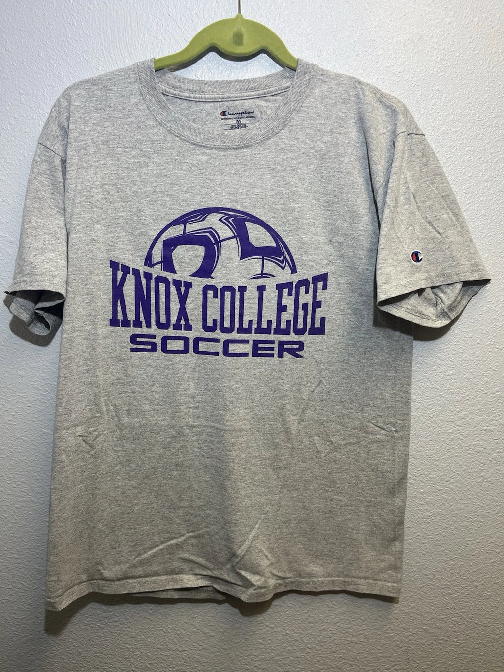 Champion Knox College SoccerT Shirt  size medium  crew neck pre-owned