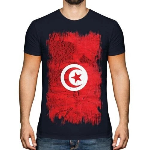 Tunisia Grunge Flag Men's Tunisian Tunes T-Shirt T? NS Football Shirt